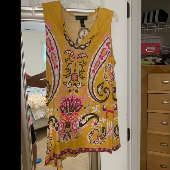 INC Petite Top/Coverup Size petite Large - Picture 3 of 4